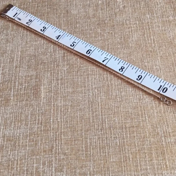 Twisted Rope Chain Gold Plated 925 Italy Silver Ankle Bracelet - Picture 3 of 8